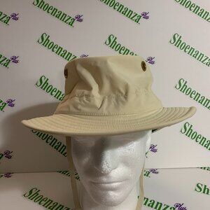 Tilley Endurables Hat Brim Self Tie Pocket Beige Khaki Sun Boonie Cap 7 5/8